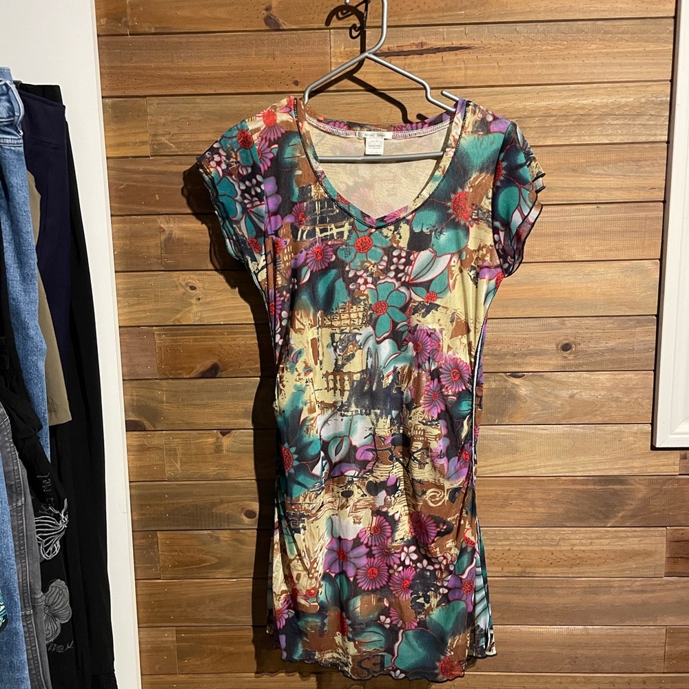 Floral Multicolor Tunic Top